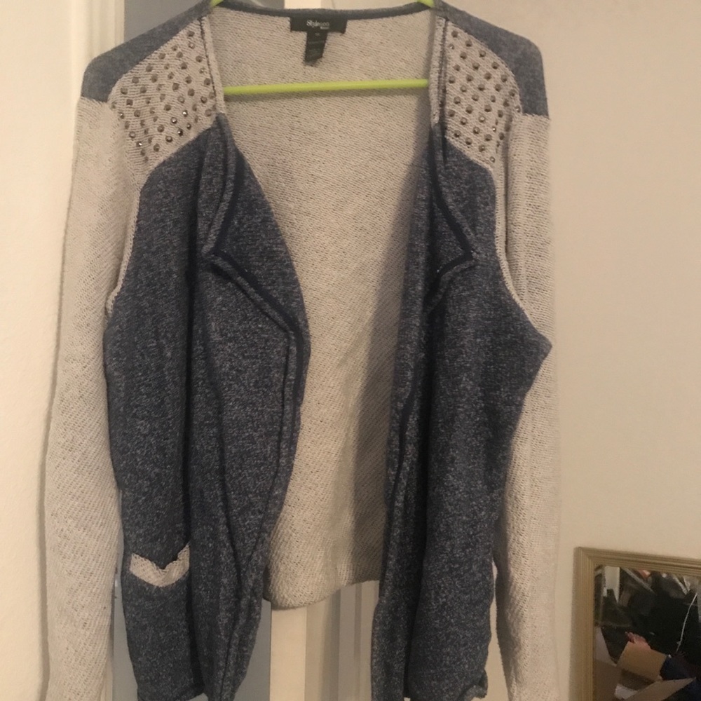 Style & Co. Blue and grey sweater 1X